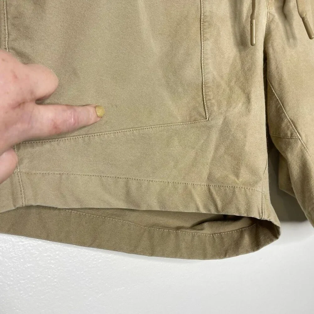 Lululemon Bowline Short Tan Cotton Pull On Elastic Drawstring Men’s Large M7ARGS